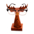 Soporte de gafas de madera, 'Studious Deer in Natural' - Soporte de gafas de madera en forma de ciervo con acabado natural