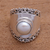 Cultured pearl cocktail ring, 'Mountaintop in White' - White Cultured Pearl Cocktail Ring Crafted in Bali (image 2) thumbail
