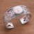 Sterling silver and bone cuff bracelet, 'Ocean Soul' - Sterling Silver and Bone Cuff Bracelet from Bali (image 2) thumbail