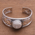 Sterling silver and bone cuff bracelet, 'Ocean Soul' - Sterling Silver and Bone Cuff Bracelet from Bali (image 2c) thumbail