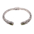 Peridot cuff bracelet, 'Hint of Twilight' - Peridot and Sterling Silver Floral Motif Cuff Bracelet thumbail