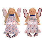 Wood decorative accents, 'Sitting Angels' (pair) - Wood Angel Decorative Accents from Bali (Pair)