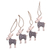 Wood ornaments, 'Winter Goats in Grey' (set of 4) - Wood Goat Ornaments in Grey from Bali (Set of 4) thumbail