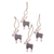 Wood ornaments, 'Winter Goats in Grey' (set of 4) - Wood Goat Ornaments in Grey from Bali (Set of 4) (image 2b) thumbail