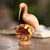 Wood sculpture, 'Single Crane' - Hand-Carved Jempinis Wood Crane Sculpture from Bali thumbail