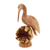 Wood sculpture, 'Single Crane' - Hand-Carved Jempinis Wood Crane Sculpture from Bali thumbail
