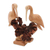 Wood sculpture, 'Crane Couple' - Hand-Carved Jempinis Wood Crane Couple Sculpture from Bali thumbail