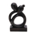 Wood sculpture, 'Caring Couple' - Abstract Romantic Black Suar Wood Sculpture from Indonesia (image 2d) thumbail