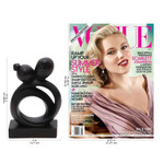 Wood sculpture, 'Caring Couple' - Abstract Romantic Black Suar Wood Sculpture from Indonesia