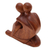 Wood sculpture, 'Act of Love' - Abstract Romantic Suar Wood Sculpture from Indonesia (image 2c) thumbail