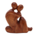 Wood sculpture, 'Act of Love' - Abstract Romantic Suar Wood Sculpture from Indonesia (image 2d) thumbail