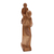 Wood sculpture, 'Father Material' - Hand-Carved Suar Wood Father and Child Sculpture from Bali