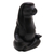Wood sculpture, 'Pregnant Yoga Bunny in Black' - Wood Pregnant Yoga Bunny Sculpture in Black from Bali (image 2c) thumbail