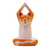 Wood sculpture, 'Toward the Sky Orange Yoga Cat' - Orange Suar Wood Asana Pose Yoga Cat Sculpture from Bali thumbail