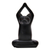 Holzskulptur - Asana-Pose-Yoga-Katzenskulptur aus schwarzem Suar-Holz aus Bali
