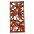 Wood relief panel, 'Deep Forest' - Leafy Rectangular Suar Wood Relief Panel from Bali thumbail