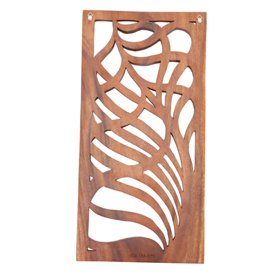 Wood relief panel, 'Lovely Tendrils' - Tendril Motif Suar Wood Relief Panel from Bali