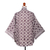 Rayon kimono jacket, 'Nebula in Pewter' - Rayon Kimono Jacket in Pewter from Bali (image 2f) thumbail
