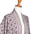 Rayon kimono jacket, 'Nebula in Pewter' - Rayon Kimono Jacket in Pewter from Bali (image 2h) thumbail