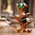Wood wine holder, 'Bottle Tree' - Hand-Carved Suar Wood Wine Holder for 6 from Bali thumbail