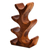 Wood wine holder, 'Bottle Tree' - Hand-Carved Suar Wood Wine Holder for 6 from Bali (image 2c) thumbail