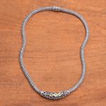 Peridot pendant necklace, 'Warrior Queen' - Faceted Peridot Pendant Necklace from Bali