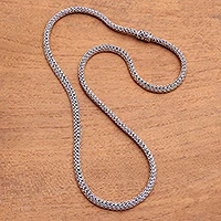 Featured review for Sterling silver chain necklace, Royal Desire