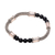 Onyx and sterling silver beaded chain bracelet, 'Agreeable Union' - Onyx and Sterling Silver Beaded Chain Bracelet from Bali (image 2c) thumbail