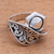 Sterling silver cocktail ring, 'Canopy Cover' - Artisan Crafted Sterling Silver Cocktail Ring from Bali (image 2b) thumbail