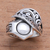 Sterling silver cocktail ring, 'Canopy Cover' - Artisan Crafted Sterling Silver Cocktail Ring from Bali (image 2d) thumbail