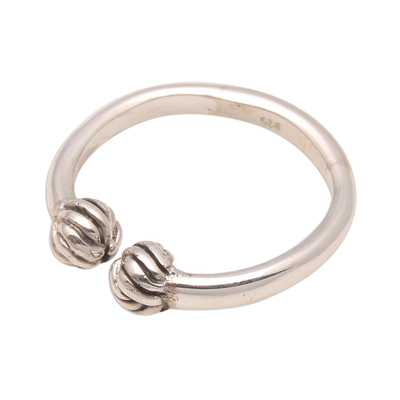 Sterling silver wrap ring, 'Bundles' - Artisan Crafted Sterling Silver Wrap Ring from Bali