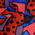 'Three Best Friends' - Dog-Themed Red and Blue Cubist Painting from Java (image 2b) thumbail