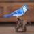 Wood sculpture, 'Perched Blue Jay' - Hand-Painted Wood Blue Jay Sculpture from Bali (image 2b) thumbail