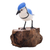Wood sculpture, 'Perched Blue Jay' - Hand-Painted Wood Blue Jay Sculpture from Bali (image 2d) thumbail