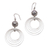 Sterling silver dangle earrings, 'Layered Rings' - Ring Pattern Sterling Silver Dangle Earrings from Bali