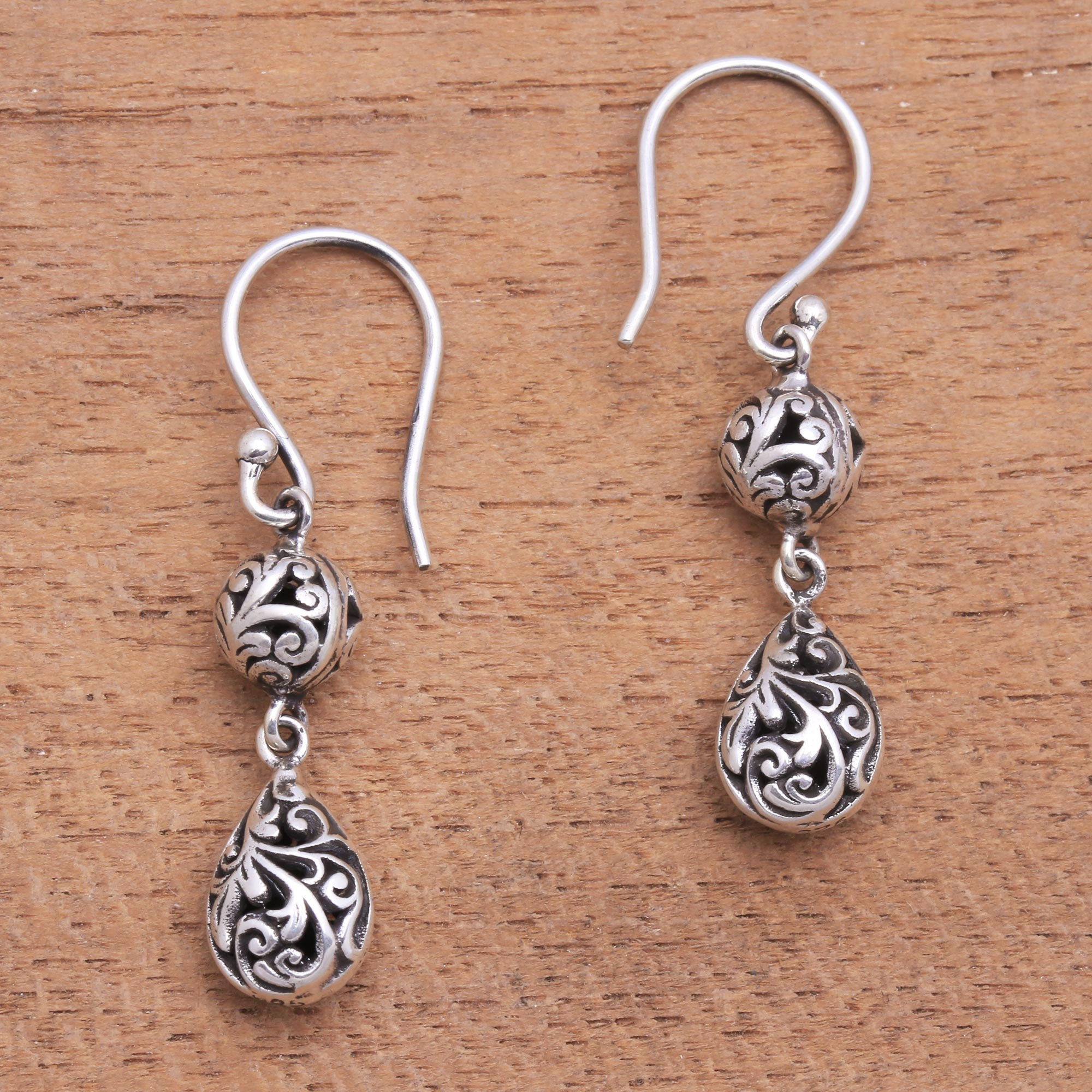 dew sterling silver earrings