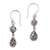 Sterling silver dangle earrings, 'Traditional Dew' - Dewdrop Sterling Silver Dangle Earrings from Bali (image 2a) thumbail