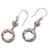 Sterling silver dangle earrings, 'Traditional Wreaths' - Circular Sterling Silver Dangle Earrings Crafted in Bali