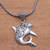 Collar colgante de plata de ley y amatista, 'Lovina Dolphin' - Collar colgante de plata de ley y delfín amatista