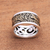 Men's sterling silver and brass band ring, 'Sandstorm' - Men's Patterned Sterling Silver and Brass Band Ring (image 2) thumbail