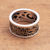 Men's sterling silver and brass band ring, 'Sandstorm' - Men's Patterned Sterling Silver and Brass Band Ring (image 2b) thumbail