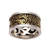 Men's sterling silver and brass band ring, 'Sandstorm' - Men's Patterned Sterling Silver and Brass Band Ring (image 2c) thumbail