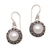 Cultured pearl dangle earrings, 'Silver-White Flowers' - Floral Silver-White Cultured Pearl Earrings from Bali