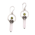 Quartz and peridot dangle earrings, 'Crystal of Light' - Quartz and Peridot Dangle Earrings from Bali (image 2a) thumbail