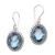 Blue topaz dangle earrings, 'Sparkling Lake' - 9-Carat Faceted Blue Topaz Dangle Earrings from Bali (image 2a) thumbail