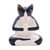 Wood sculpture, 'Meditating Tuxedo Kitty' - Wood Sculpture of a Meditating Tuxedo Cat from Bali thumbail