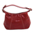 Leather handbag, 'Simple Fashion in Maroon' - Handmade Leather Handbag in Maroon from Java