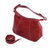 Leather handbag, 'Simple Fashion in Maroon' - Handmade Leather Handbag in Maroon from Java