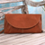 Leather wristlet, 'Easygoing in Sepia' - Leather Envelope Wristlet in Sepia from Java thumbail