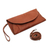 Leather wristlet, 'Easygoing in Sepia' - Leather Envelope Wristlet in Sepia from Java (image 2b) thumbail